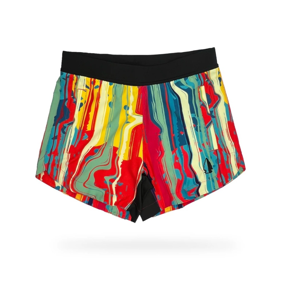 Tachuntfish V2 Athletic Shorts‎ Biggies Shorts Bright Multicolor Women’s Sz M